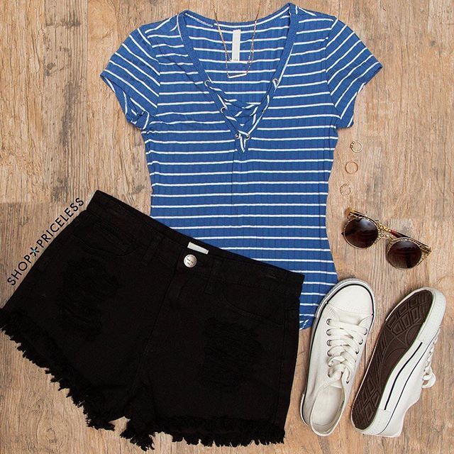 LIKE 2 HAVE IT - shoppriceless - Our Aluer Ribbed Stripe Bodysuit is ...