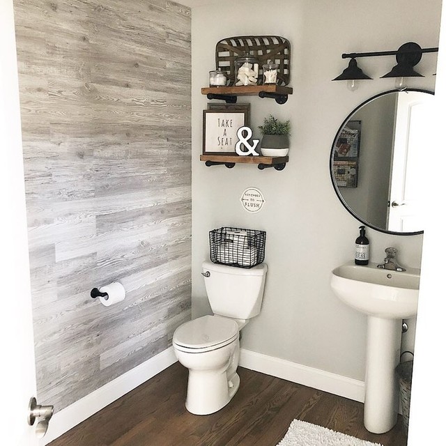 tobacco basket in bathroom Decor Steals Instagram